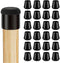 Lucht Stoelpoot Beschermers - Doppen 12-16mm - Anti-kras Vilt - Zwart (32 stuks)