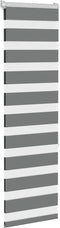 vidaXL - Zebra - rolgordijn - 50x150 - cm - stofbreedte - 45,9cm - donkergrijs
