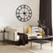 HAITANG - Wandklok - 80 cm stille kwarts met zwart metalen frame - Rond