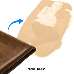 Hoes voor Zwangerschapskussen U vorm 140x80cm - Zijslaapkussen - Geschikt voor 140x80cm kussen
