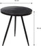 Mica Decorations Kent - Bijzettafel - H40 x Ø35 cm - Metaal - Zwart