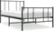 vidaXL - Bedframe - met - hoofd- - en - voeteneinde - metaal - zwart - 90x200 - cm