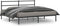 vidaXL - Bedframe - met - hoofdbord - metaal - zwart - 200x200 - cm