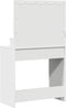 vidaXL - Kaptafel - met - LED-verlichting, - Wit, - 79x41x135 - cm