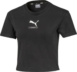 PUMA Nu-tility Fitted Tee - Dames Sportshirt - Maat L - Puma Black