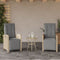 vidaXL - Tuinstoelen - 2 - st - verstelbaar - voetensteun - poly - rattan - beige - mix