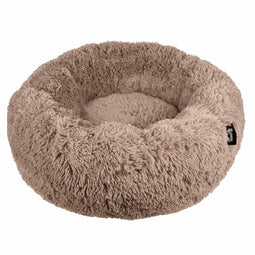 District 70 FUZZ - Donut Hondenmand - Warm en comfortabel - Mocca - Large Ø 80 cm