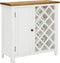 vidaXL - Wijnkast - 80x32x80 - cm - massief - eikenhout