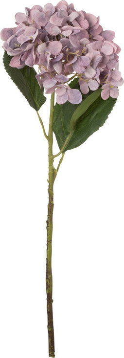 J-Line bloem Hydrangea - textiel - lichtpaars - 12 stuks