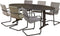 Vergadertafel Work ellips 220x110cm frame Antraciet (Ral 7016) blad Logan eiken