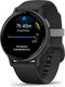 Garmin Vivoactive 5 42 mm zwart met een leigrijs siliconen polsband