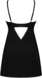 Obsessive - Rosenty Babydoll & String - Zwart/Paars