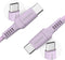imoshion Kabel - USB C naar USB C Kabel - 2 meter - Snellader 60W - USB-C Oplader Kabel - Geschikt voor o.a. Apple iPhone 15/16 en Samsung - Lila