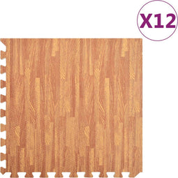 vidaXL - Vloermatten - 12 - st - 4,32 - ㎡ - EVA-schuim - houtnerfprint