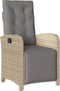 vidaXL - Tuinstoelen - 2 - st - verstelbaar - voetensteun - poly - rattan - beige - mix