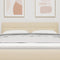 vidaXL - Hoofdbord - Lijnen - Design - Crème - 140 - cm - Stof