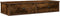 vidaXL - Wandschap - met - lades - 100x37,5x19 - cm - bewerkt - hout - gerookt - eiken