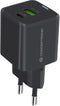 Conceptronic ALTHEA15B - Oplader - 20W 1x USB-A 1x USB-C Snel opladen - Zwart