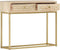 vidaXL - Wandtafel - 90x30x75 - cm - massief - mangohout - goudkleurig