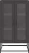 vidaXL - Hoge - kast - 68x39x123 - cm - staal - zwart