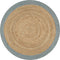 vidaXL - Vloerkleed - handgemaakt - met - olijfgroene - rand - 90 - cm - jute