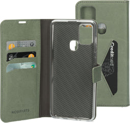 Mobiparts Classic Wallet Case - Samsung Galaxy A21s (2020) - Ruimte voor pasjes - Groen