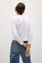 Mango Gesmokt T-shirt - Lange Mouwen - Wit (XL)