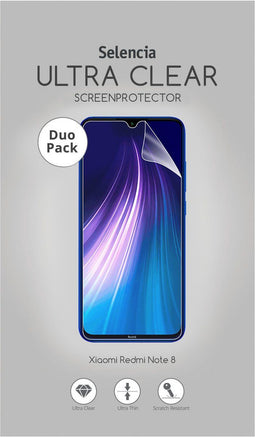 Selencia Screen protector - Geschikt voor Xiaomi Redmi Note 8 (2021), Xiaomi Redmi Note 8 - Duo Pack Ultra Clear Screenprotector smartphone