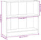 vidaXL - Boekenkast - 80x24x76 - cm - bewerkt - hout - artisanaal - eikenkleurig