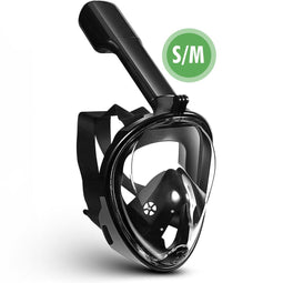 Travelhawk Snorkelmasker - Full Face - 180 Graden Zicht - Zwart