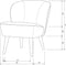 WOOOD Sara Fauteuil - Velvet - Oud Roze - 59x71x70