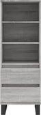vidaXL - Hoge - kast - 40x36x110 - cm - bewerkt - hout - grijs - sonoma