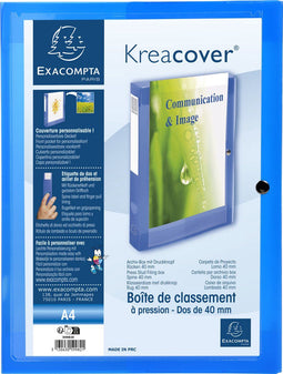 Exacompta 59982E - Map A4 - 5 Stuks - Blauw (5 stuks)