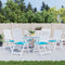 vidaXL - Tuinstoelkussens - 6 - st - 50x50x3 - cm - stof - turquoise