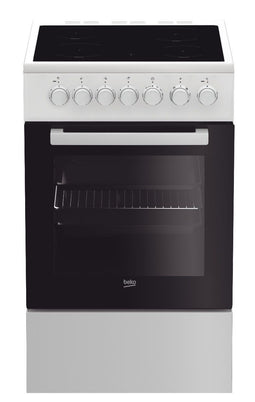 BEKO FSM57100GW - Keramisch Fornuis - 4 kookzones 50 cm - Wit