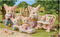 Sylvanian Families 5696 Familie woestijn vos- 4 fluweelzachte speelfiguren- duo kinderwagen - speelset