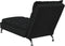 vidaXL - Chaise - longue - met - kussens - stof - zwart