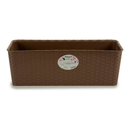 Stefanplast Plantenbak Natural Waterreserve 49 Cm Bruin 2-delig