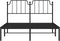vidaXL - Bedframe - met - hoofdbord - metaal - zwart - 150x200 - cm