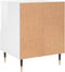 vidaXL - Nachtkastje - 40x35x50 - cm - bewerkt - hout - hoogglans - wit