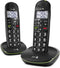Doro PhoneEasy 110 D Duo - DECT-telefoon - 2 handsets - Groot verlicht scherm - Zwart