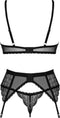 Obsessive - Chemeris Driedelige Set - Zwart