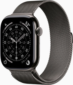 Apple Watch Series 11 - Smartwatch - GPS + Cellular - 46mm - Titanium - Zwart
