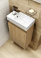 Atlantic Amari - Toiletmeubel 40 cm - Softclose geribbelde deur - Hout/Wit