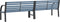vidaXL - Tuinbank - 225 - cm - massief - vurenhout - en - gepoedercoat - staal - grijs