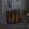 vidaXL - Dressoir - met - LED - - - Rookhout - - - 90x32x75 - cm - - - Gemaakt - van - Engineered - Wood