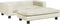 vidaXL - Hondenmand - met - verlengstuk - 100x50x30 - cm - fluweel - crèmekleurig