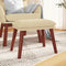 vidaXL - Voetenbank - 45x29,5x35 - cm - stof - crèmekleurig