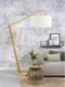 GOOD&MOJO Vloerlamp Montblanc - Bamboe/Wit - 175x60x207cm - Scandinavisch,Bohemian - Staande lampen voor Woonkamer - Slaapkamer