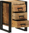 vidaXL - Nachtkastje - 40x35x50 - cm - Massief - Ruw - Mango - Hout